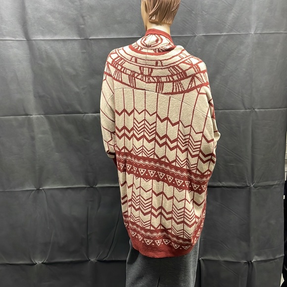 Forever 21 Rust & Tan Aztec Batwing Open Cardigan - Picture 6 of 9